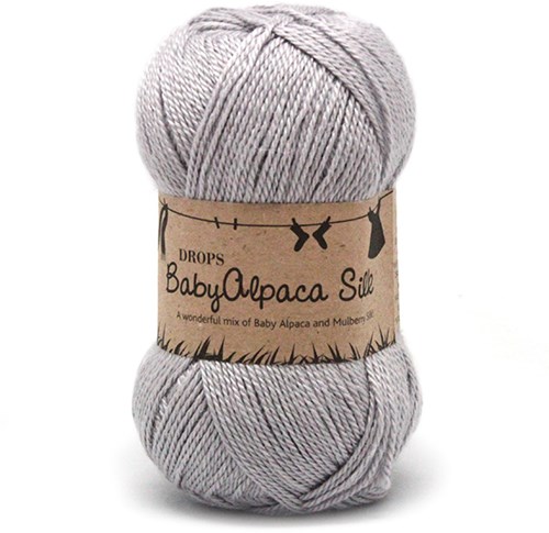 Drops BabyAlpaca Silk Uni Colour 8108 Hellgrau