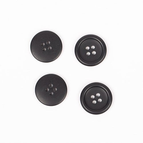 Drops 18mm Mattschwarzer Knopf-2