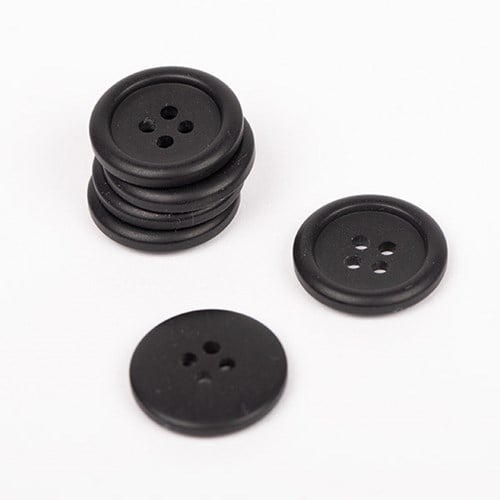 Drops 18mm Mattschwarzer Knopf-3