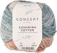 Katia Cashmina Cotton 105 Blue-Orange