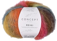 Katia Reiki 200 Orange-Fuchsia-Grün-Grünblau-Ocker