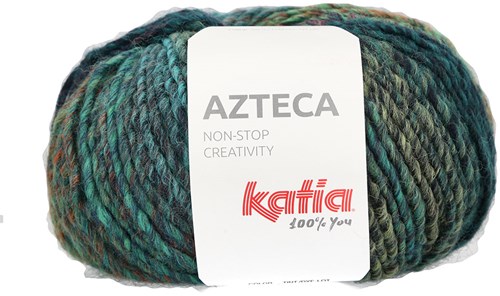Katia Azteca 7891 Smaragdgrün/Weinrot