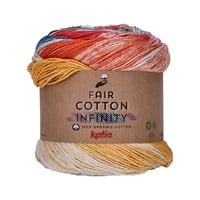 Katia Fair Cotton Infinity 103 Blau-Weinrot-Ginstergelb-Dunkelgrün