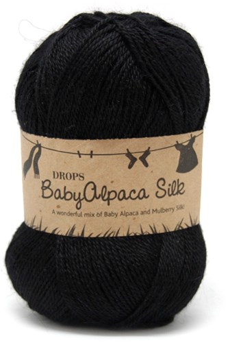 Drops BabyAlpaca Silk Uni Colour 8903 Black