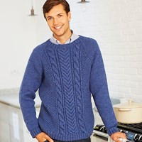 Strickanleitung Stylecraft Life Aran No. 8930 Herrenpullover