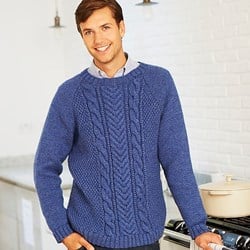 Strickanleitung Stylecraft Life Aran No. 8930 Herrenpullover