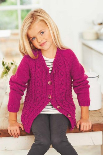 Strickanleitung Stylecraft Life Aran No. 8933 Mädchen Cardigan-2