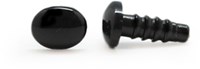 Sicherheitsaugen Oval Schwarz 5 Paar 8mm