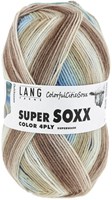 Lang Yarns Super Soxx Color 4-PLY 506 Braun/Petrol/Blau 1143 Chefchaouen