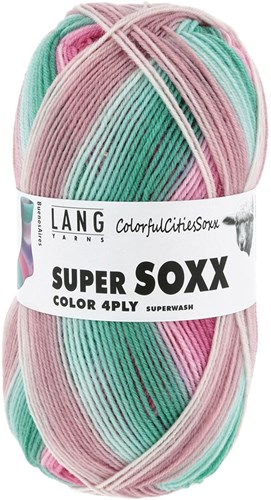 Lang Yarns Super Soxx Color 4-PLY 507 Pink/Atlantik/Violett 1143 Buenos Aires