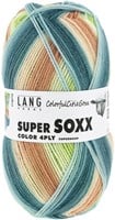 Lang Yarns Super Soxx Color 4-PLY 0508 Lime/Petrol/Beige 1143 Key West