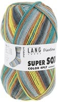 Lang Yarns Super Soxx Color 4-Fach 0522 Gelb/Türkis/Braun 1145 Got To Be Real-2