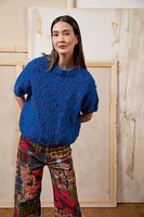 lang yarns phoenix blauwe trui wolplein