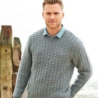 Strickanleitung Stylecraft Life Aran No. 9022 Herrenpullover