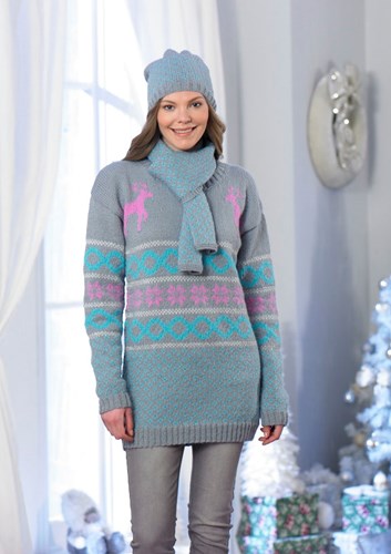 Strickanleitung Stylecraft Life DK No. 9030 Pullover, Mütze und Schal-3