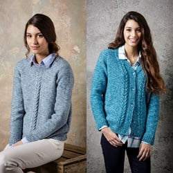Strickanleitung Stylecraft Batik DK No. 9292 Zopfpullover und Jacke