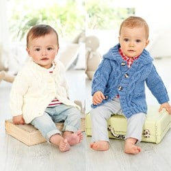Strickanleitung Stylecraft Special for Babies Aran No. 9344 Babyjacken
