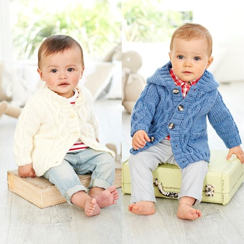 Strickanleitung Stylecraft Special for Babies Aran No. 9344 Babyjacken