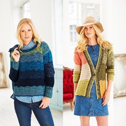 Strickanleitung Stylecraft Batik Swirl DK No. 9483 Pullover, Jacke und Loopschal