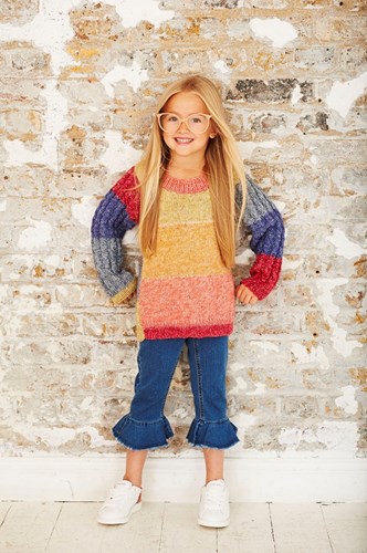 Breipatroon Stylecraft Batik Swirl DK No. 9484 Kinder trui, sjaal en muts