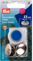 Prym Überziehbare Knöpfe mit Werkzeug Silber 23 mm