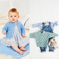 Strickanleitung  Stylecraft Bambino DK No. 9500 Babystrickjacke und Pullover