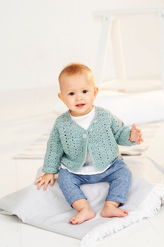 Häkelanleitung  Stylecraft Bambino DK No. 9532 Baby Strickjacken-2
