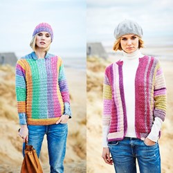Strickanleitung Stylecraft Batik Swirl DK No. 9537 Pullover, Jacke und Mütze
