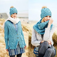 Strickanleitung Stylecraft Special Aran With Wool No. 9554 Jacke, Loop und Mütze