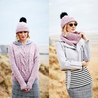 Strickanleitung Stylecraft Special Aran With Wool No. 9555 Pullover, Loop und Mütze