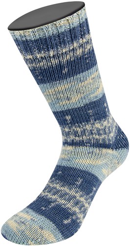 Lana Grossa Meilenweit 6-Fach 150 Denim Mix Blue 9598-2