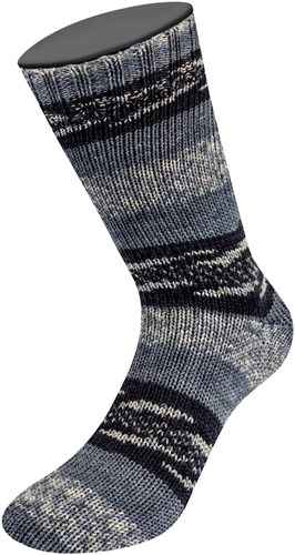 Lana Grossa Meilenweit 6-Fach 150 Denim Mix Black 9595-2