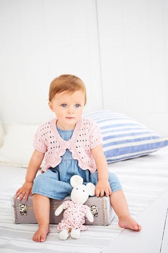 Strickanleitung  Stylecraft Bambino DK No. 9604 Mädchen Bolero's-2