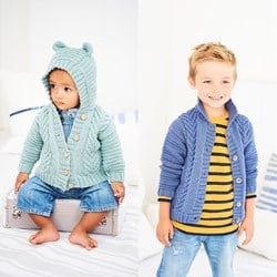 Strickanleitung  Stylecraft Bambino DK No. 9605 Jungen Strickjacken