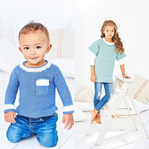 Häkelanleitung Stylecraft Bambino DK No. 9609 Pullover und Tunika