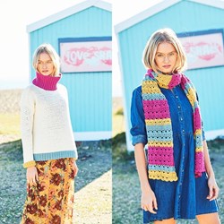 Häkelanleitung Stylecraft Bellissima DK No. 9633 Pullover und Schal
