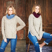 Strickanleitung Stylecraft Life DK No. 9657 Pullover und Loopschal
