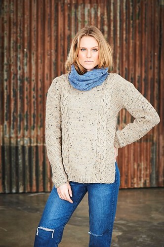 Strickanleitung Stylecraft Life DK No. 9657 Pullover und Loopschal-3