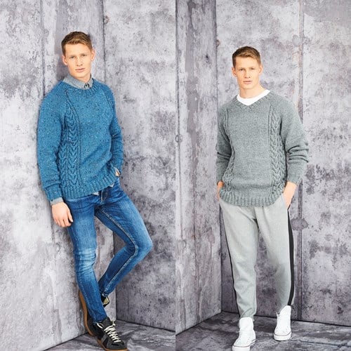 Strickanleitung Stylecraft Special Aran With Wool No. 9658 Herrenpullover