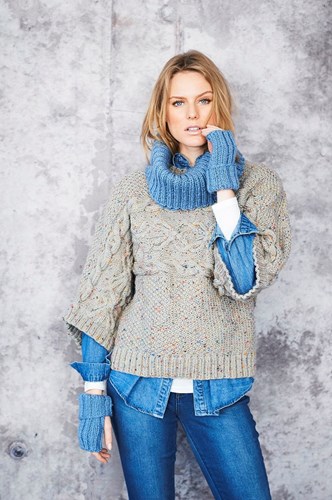 Strickanleitung Stylecraft Special Aran With Wool No. 9663 Pullover, Loop und Stulpen-3