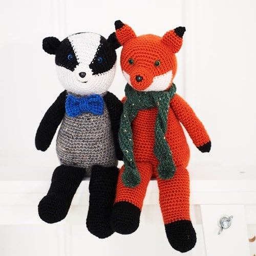 Häkelanleitung Stylecraft Life DK No. 9665 Fuchs und Dachs