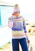 Strickanleitung Stylecraft Batik Swirl DK No. 9671 Pullover, Colschal und Mütze-2