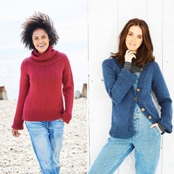 Strickanleitung Stylecraft Bellissima Chunky No. 9691 Pullover und Jacke