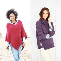 Strickanleitung Stylecraft Bellissima Chunky No. 9694 Pullover und Poncho