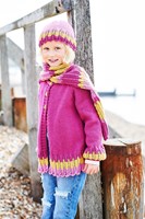 Strickanleitung Stylecraft Bellissima DK No. 9706 Mädchenjacke, Schal und Mütze-2