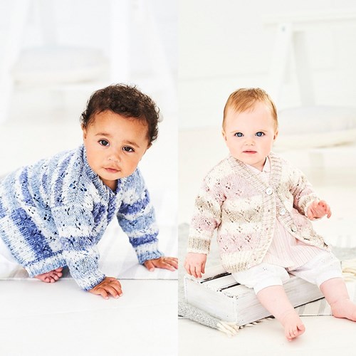Strickanleitung Stylecraft Bambino Prints DK No. 9746 Babyjacken