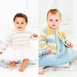 Strickanleitung Stylecraft Bambino Prints DK No. 9747 Babypullover und Jacke