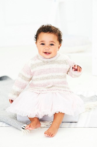 Strickanleitung Stylecraft Bambino Prints DK No. 9747 Babypullover und Jacke-2