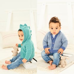 Strickanleitung  Stylecraft Bambino DK No. 9758 Babystrickjacken