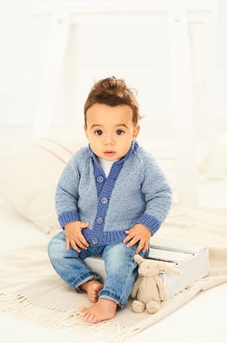 Strickanleitung  Stylecraft Bambino DK No. 9758 Babystrickjacken-3